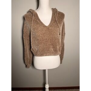 Nikka K Women's Cropped Sweater‎ Medium Tan